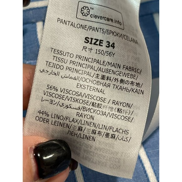 Stella McCartney Blue & White Striped Pants Size 34 US 2-4 - Picture 8 of 8